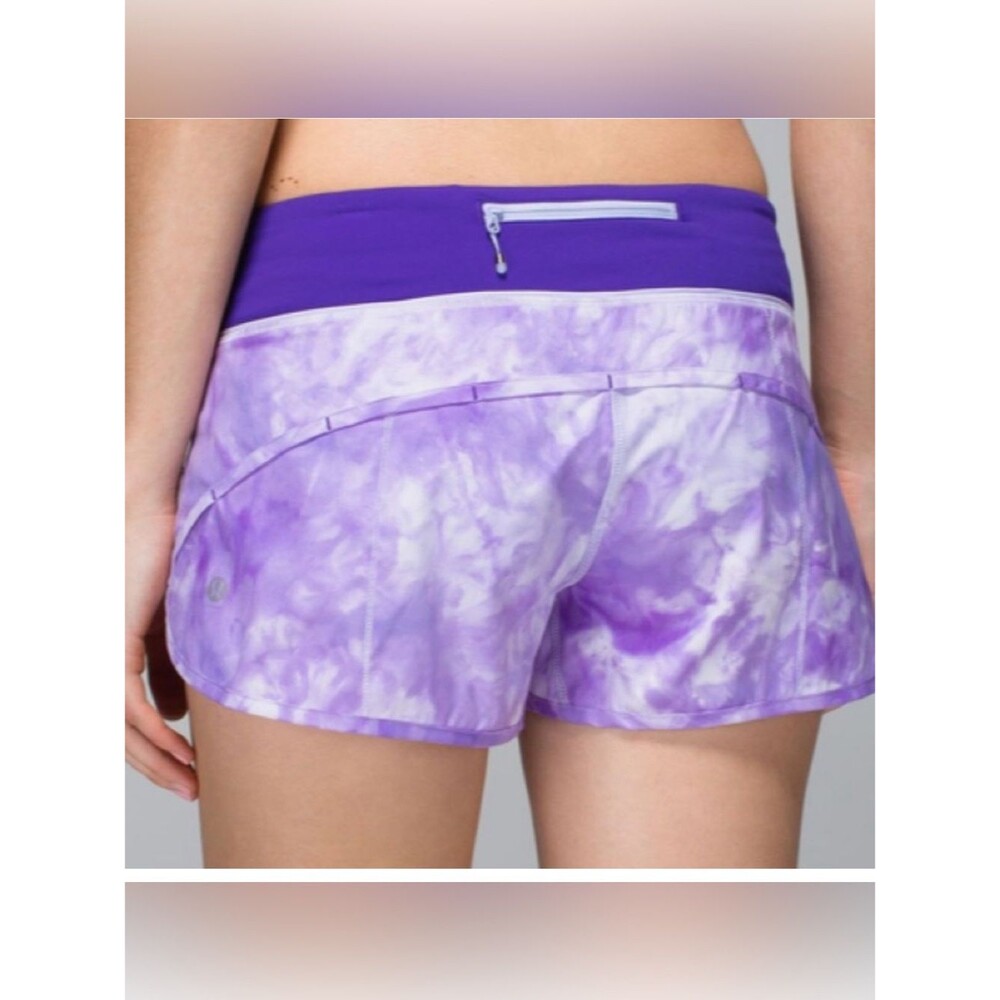 Lululemon Run: Speed Short Purple Tie Dye size 8